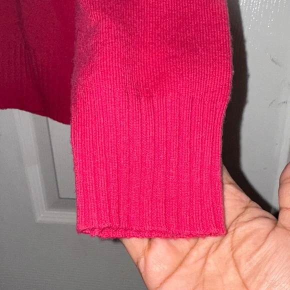 Tory Burch Vibrant Pink Crew Neck Sweater size Small - Picture 7 of 7